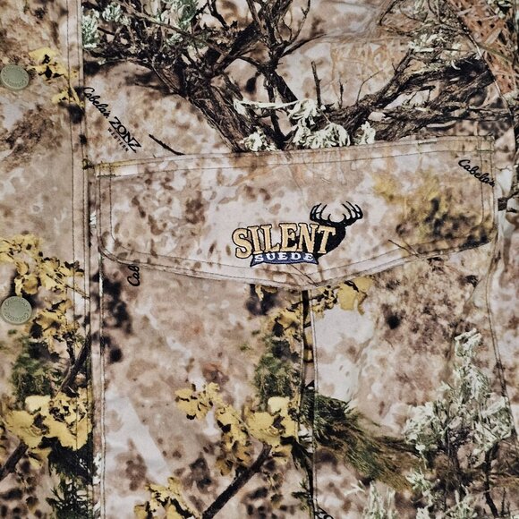 Cabela’s Men’s L Silent Suede Dry-Plus Thinsulate Hunting Jacket with Hood - Picture 3 of 11